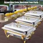 8QT Stainless Steel Chafers - 8 Pack Set