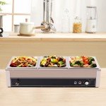 Electric Buffet Food Warmer with 3 Stainless Trays