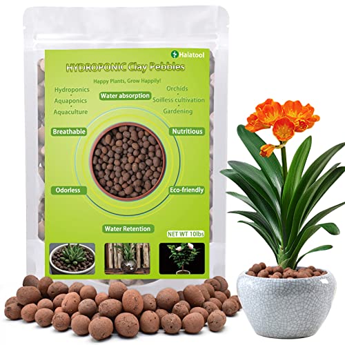 Halatool Organic Clay Pebbles for Hydroponics and Gardening