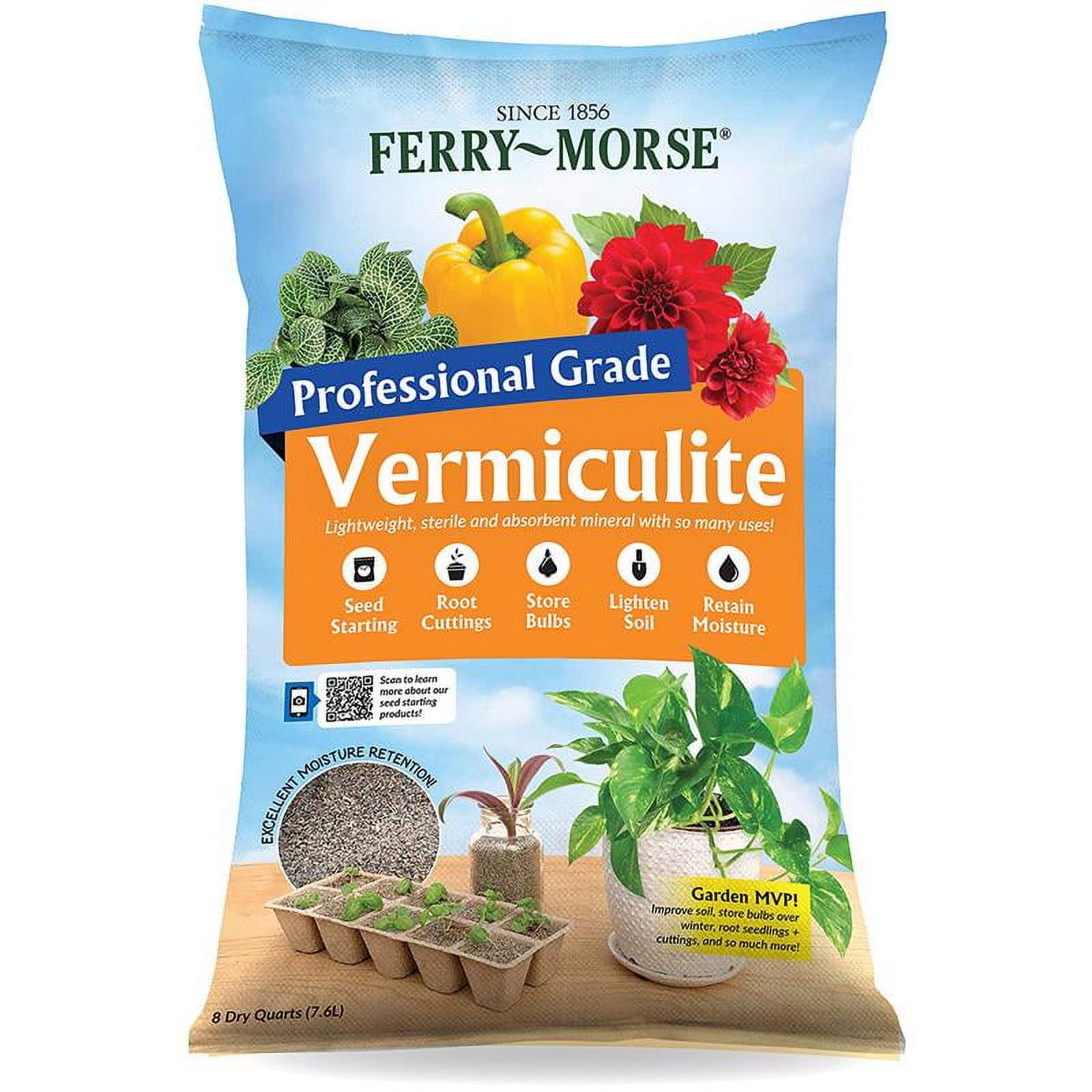 8QT Professional Grade Vermiculite for Gardening