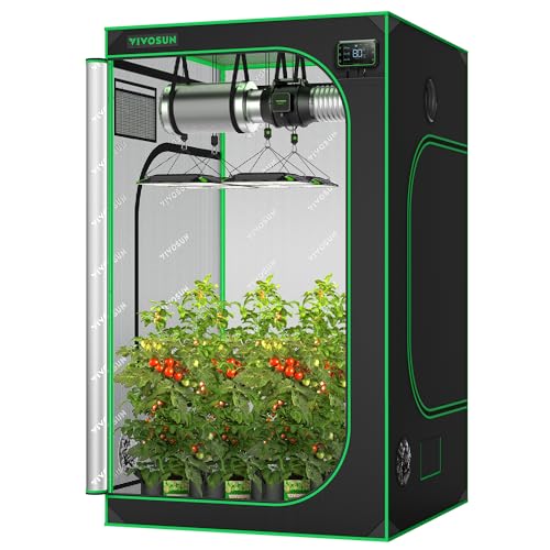 VIVOSUN 4x4 Mylar Grow Tent with Observation Window