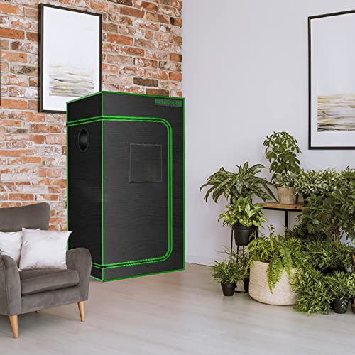 2x2 hydroponic grow tent with observation window