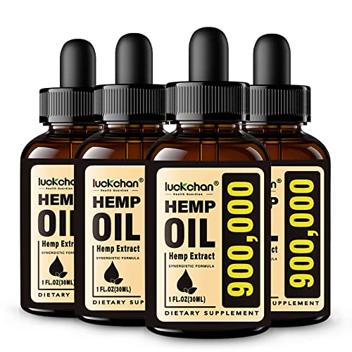 LUCKCHAN Hemp Oil Tincture Drops - 4-Pack