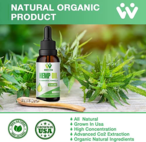 Organic Hemp Oil Drops - High Potency USA Grown