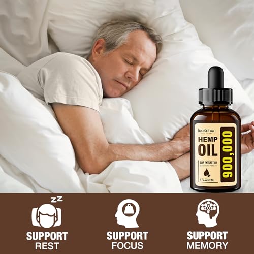 LUCKCHAN Hemp Oil Tincture Drops - 4-Pack