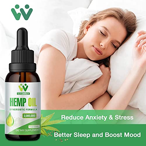 Organic Hemp Oil Drops - High Potency USA Grown
