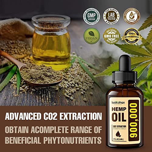 LUCKCHAN Hemp Oil Tincture Drops - 4-Pack