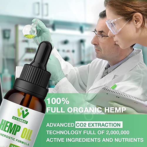 Organic Hemp Oil Drops - High Potency USA Grown