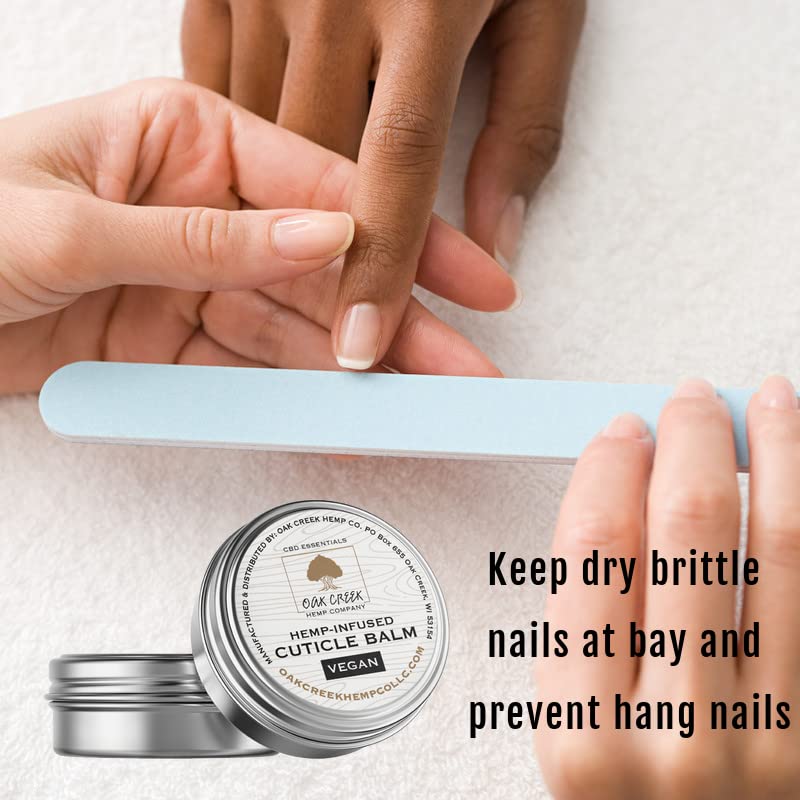 Natural Vegan Cuticle Balm by Oak Creek Hemp