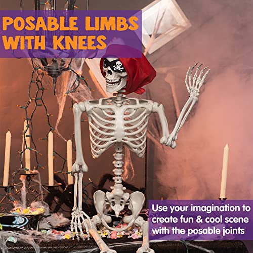 5FT Pose-N-Stay Life Size Halloween Skeleton