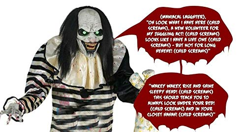 7' Evil Scary Animated Clown Prop