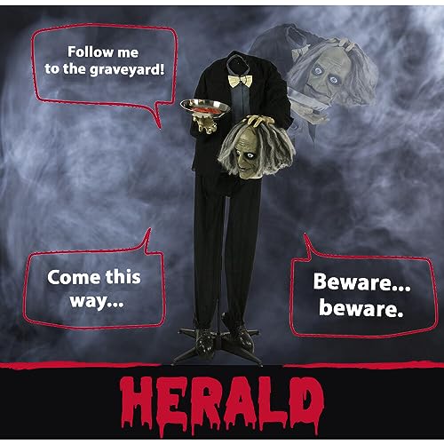 Life-Size Animatronic Headless Zombie Butler Décor
