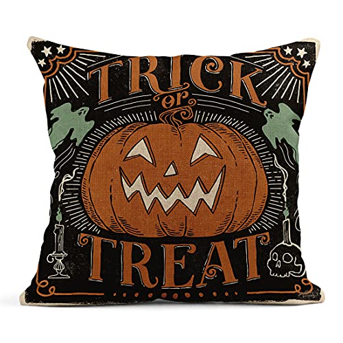 Vintage Halloween Square Cushion Covers Set