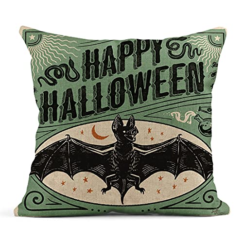 Vintage Halloween Square Cushion Covers Set