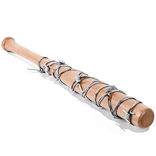Wooden Baseball Bat and Fake Barbed Wire Set