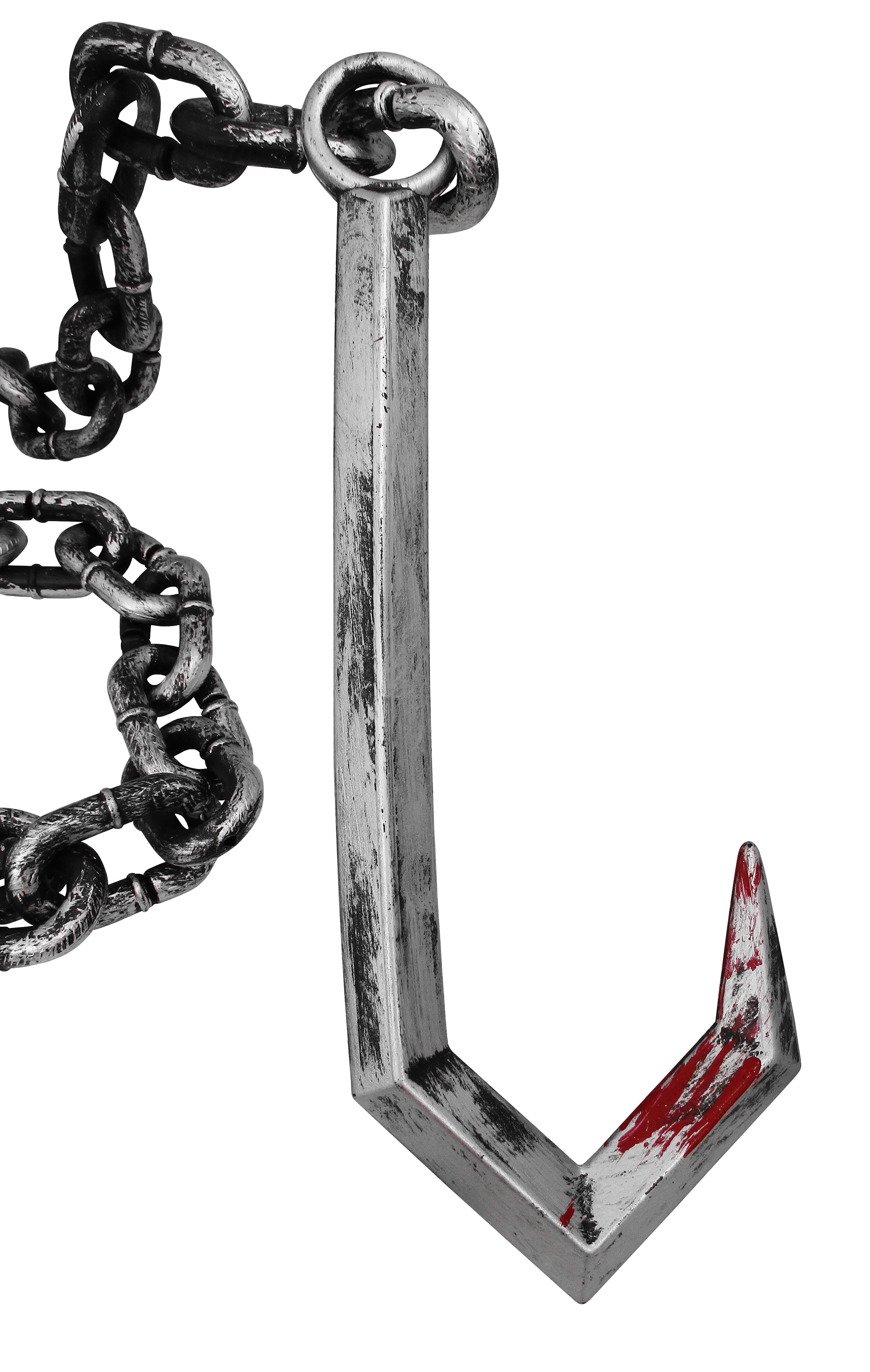 Fake Meat Hooks with Chain - Halloween Prop