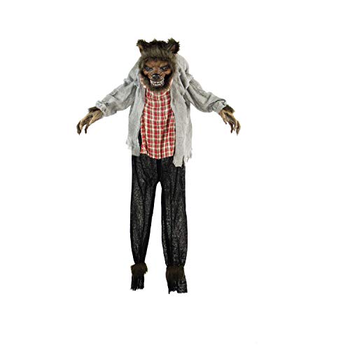 Life-Size Animatronic Werewolf for Halloween Decoration