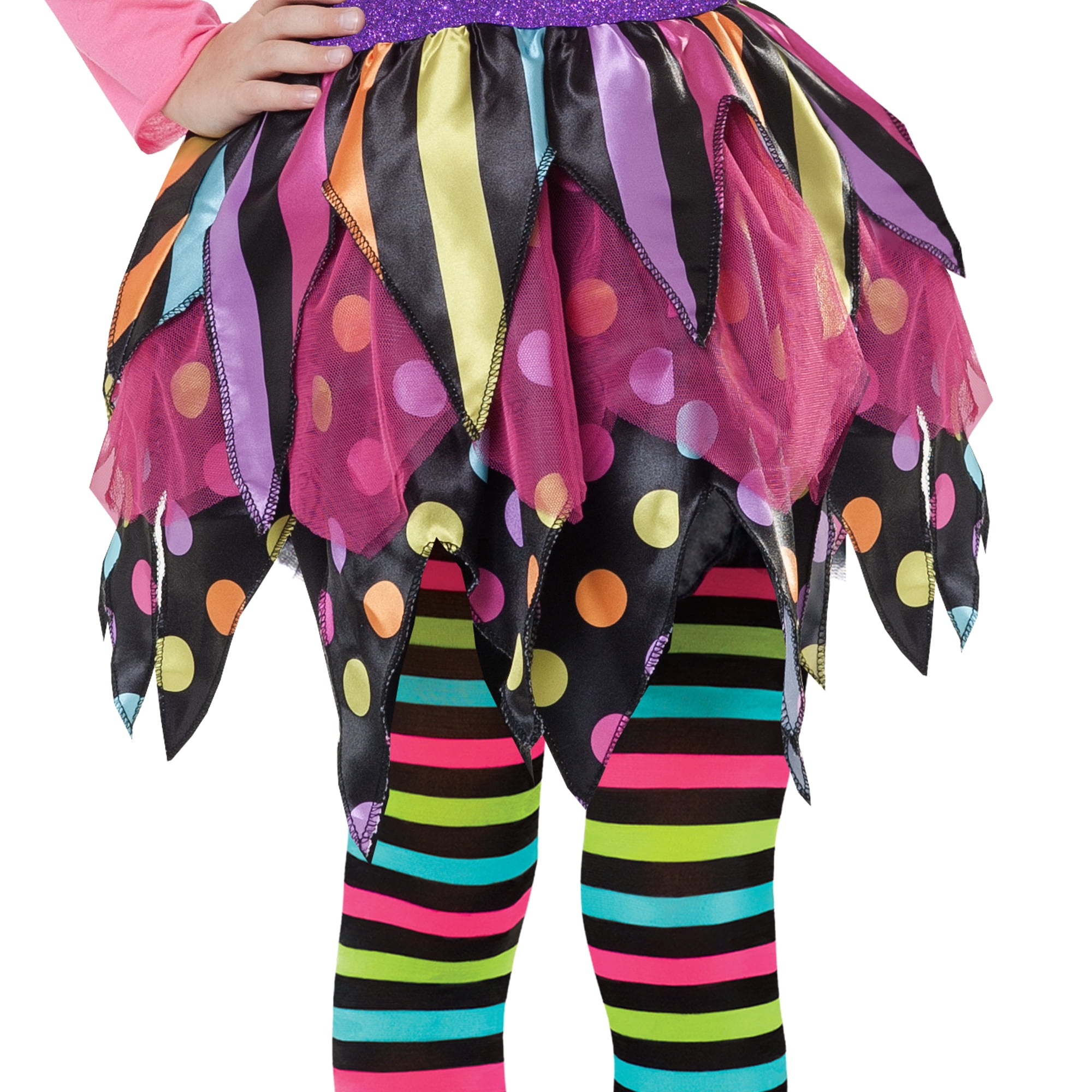 Mismatch Witch Girl's Halloween Costume, Small