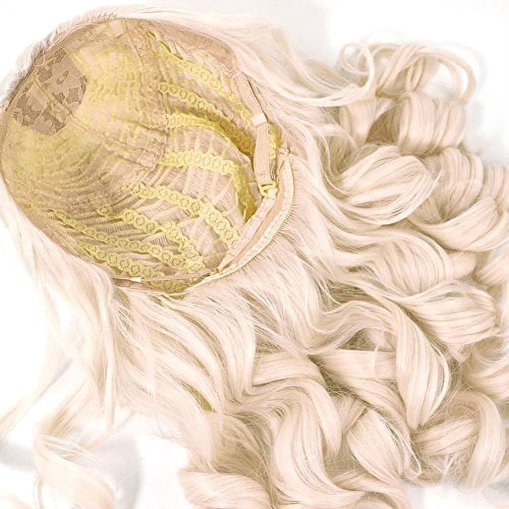 Blonde Curly Halloween Wig with Braids