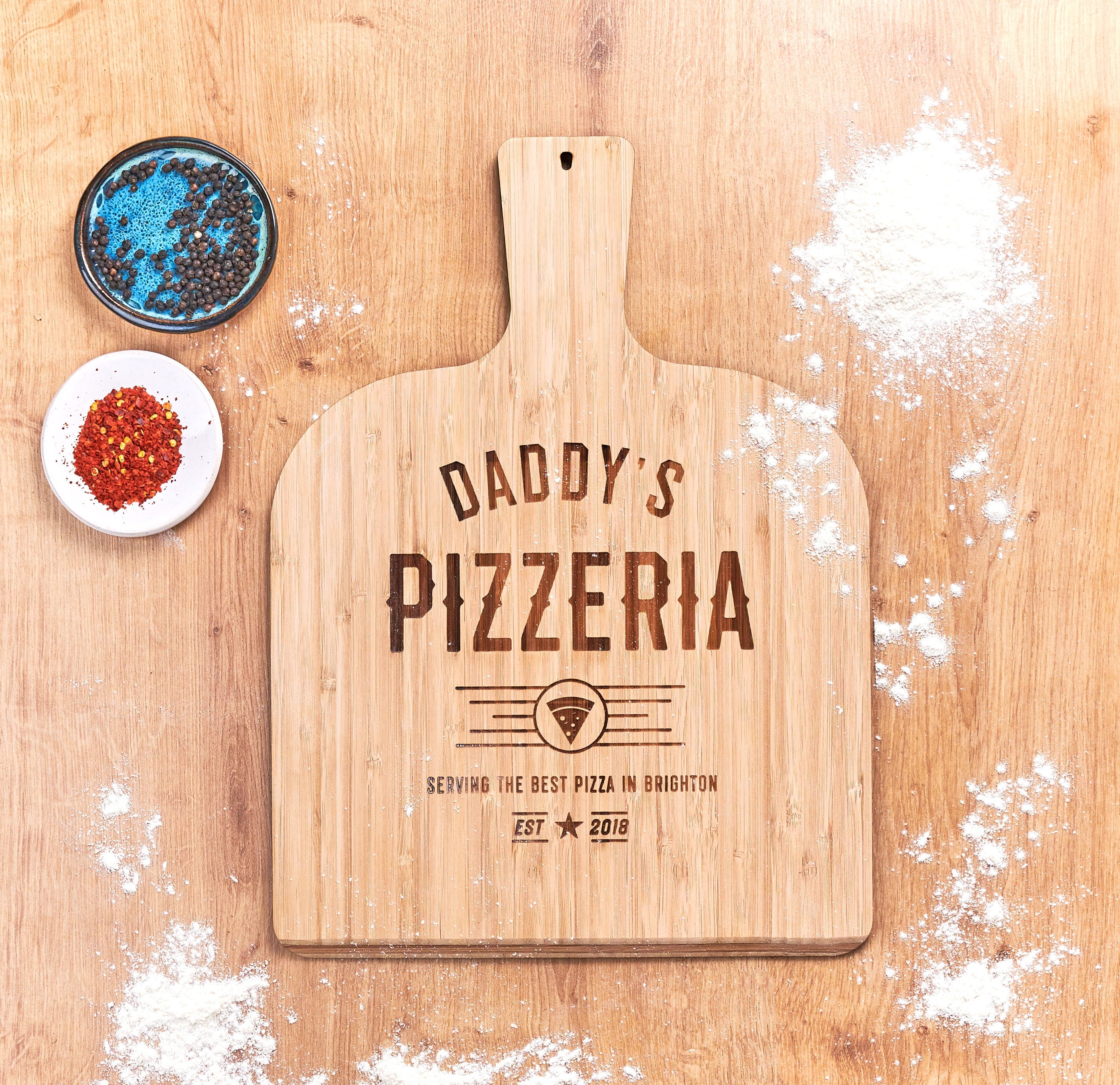 Personalized Bamboo Pizza Board for Pizza Lovers