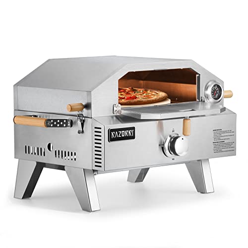 Portable Outdoor Gas Pizza Oven with Griller
