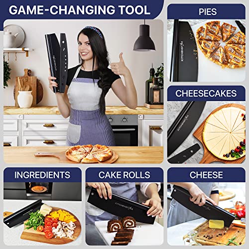 KitchenStar 12-Inch Rocker Pizza Cutter - Black