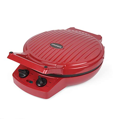 Courant 12" Pizza Maker with Timer - Red