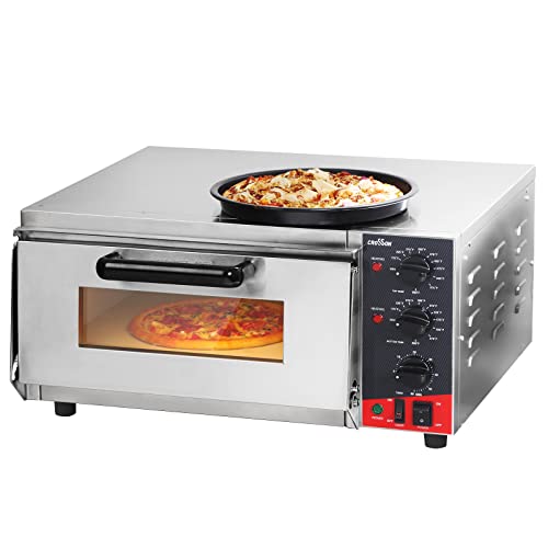 Countertop Electric Pizza Oven with Timer & Stone