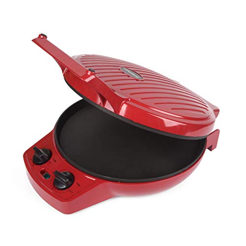 Courant 12" Pizza Maker with Timer - Red