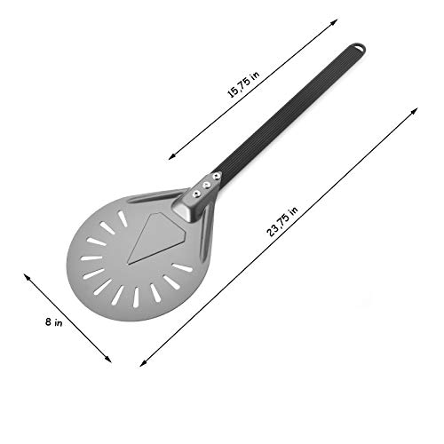 RTT 8" Aluminum Round Pizza Peel - Outdoor Use