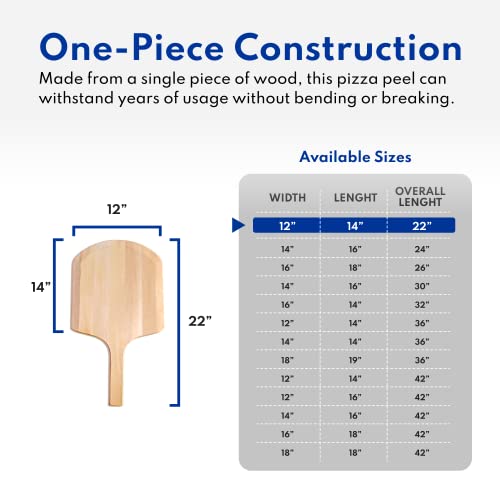 New Star Foodservice Pizza Peel with 14-Inch Blade