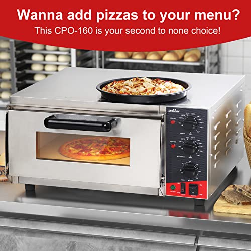 Countertop Electric Pizza Oven with Timer & Stone