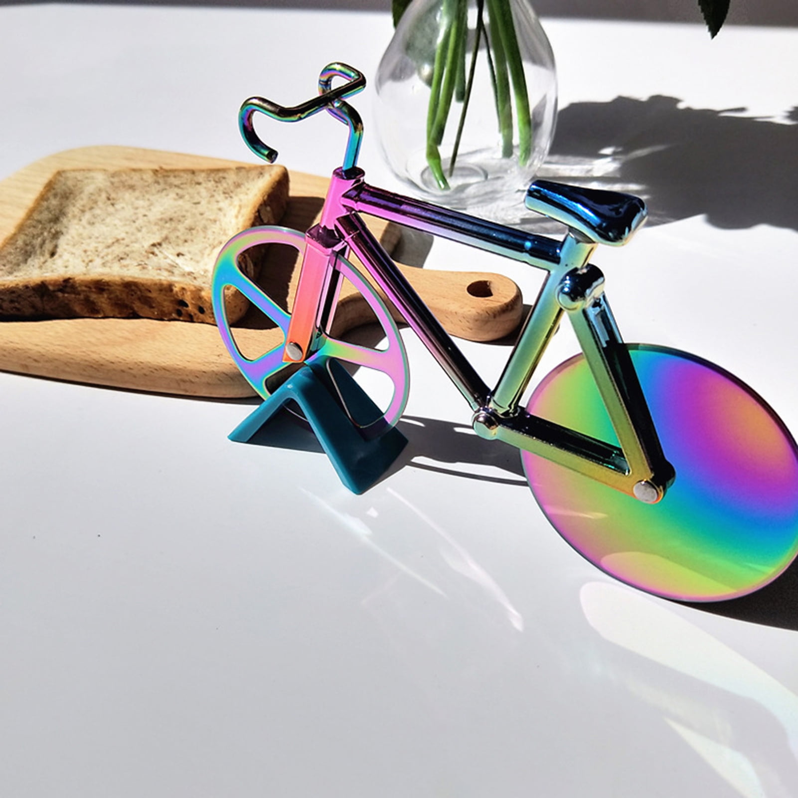 Bicycle Pizza Cutter - Stainless Steel Bike Wheel Knife
