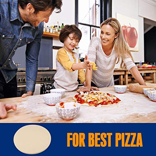 Augusta 13-Inch Pizza Stone with Accessories Bundle