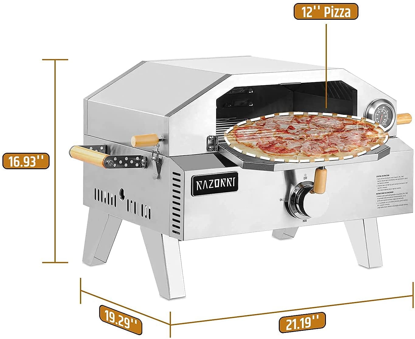 Portable Outdoor Gas Pizza Oven & Grill Combo