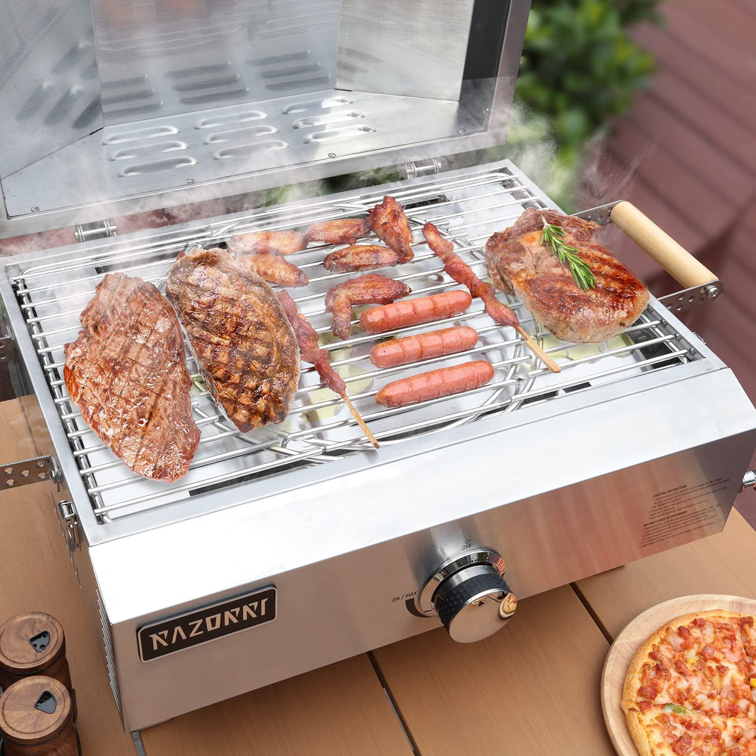 Portable Outdoor Gas Pizza Oven & Grill Combo