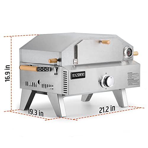 Portable Outdoor Gas Pizza Oven with Griller
