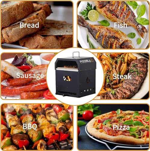 PIZZELLO 4-in-1 Outdoor Wood Fired Pizza Oven