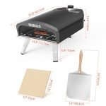 Mimiuo Gas Pizza Oven with 33 cm Stone