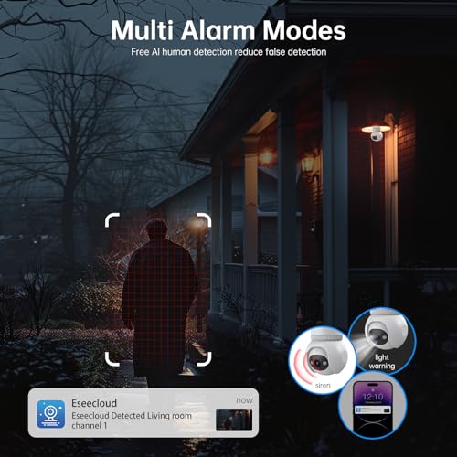 HEDNIC 2K Wireless Outdoor Security Camera with AI