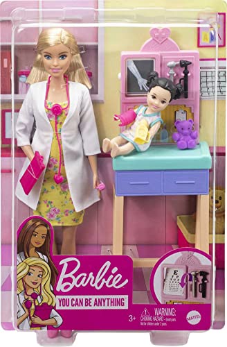 Pediatrician Barbie Doll and Playset with Accessories