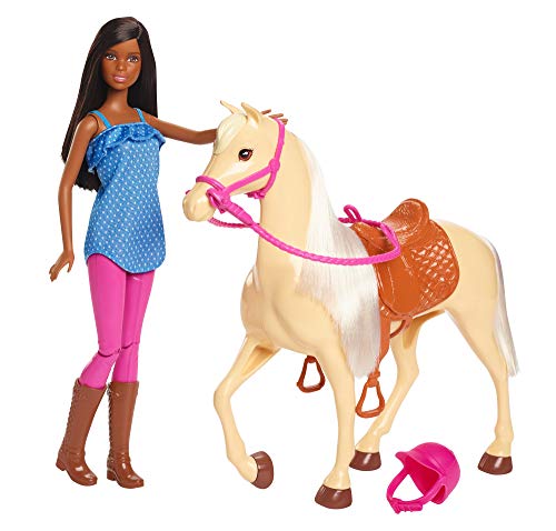 Brunette Barbie Doll with Horse - Perfect Gift!