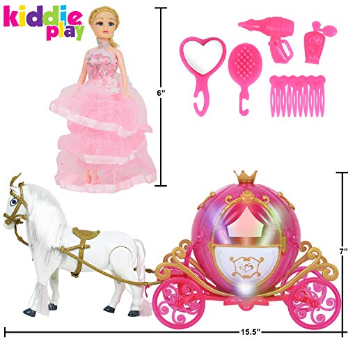 Princess Horse and Carriage Set with Doll