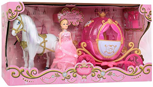 Princess Horse and Carriage Set with Doll