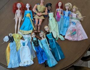 Disney Princess Dolls and Hercules with Rapunzel