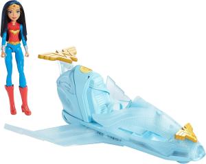 Wonder Woman & Invisible Jet Replica Doll Set
