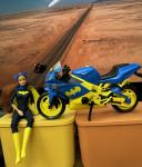 Vintage Batgirl Barbie Doll with Motorcycle