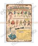 1970s Comic Ad Super-Heroes Dolls Tin Sign