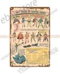 1970s Comic Ad Super-Heroes Dolls Tin Sign