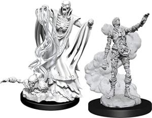 WizKids D&D Unpainted Lich & Mummy Lord Miniatures
